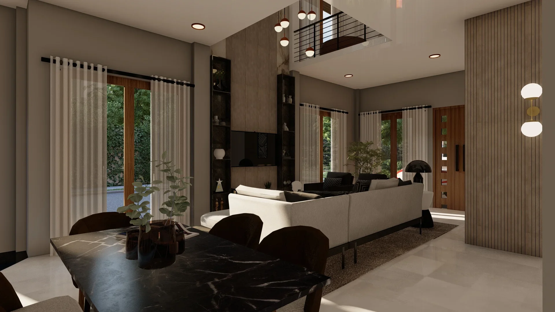 Interior Design Colombo, Sri Lanka, The Balanced Modern Home, Makuluduwa, ground floor Bigger living room angle 1