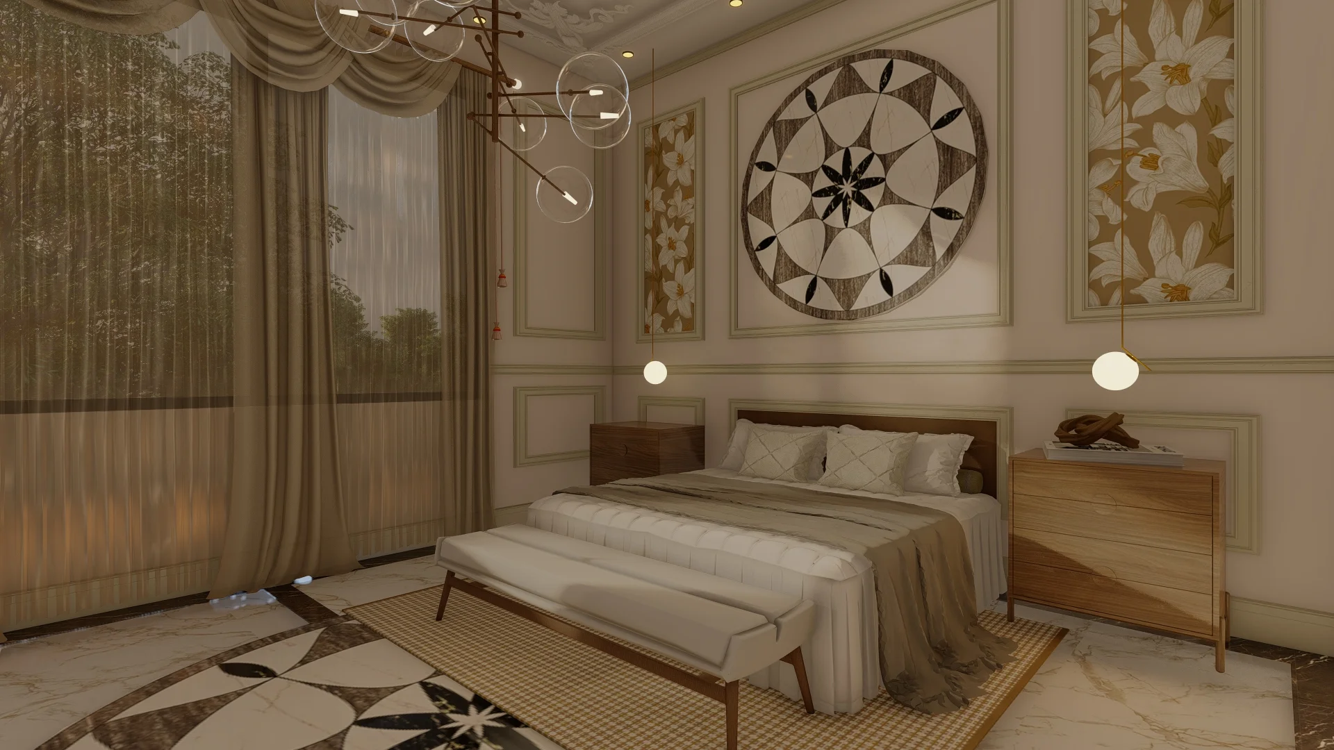 Interior Design Colombo, Sri Lanka, Elegant and luxury, Pelmadulla, bedroom 3 angle 2